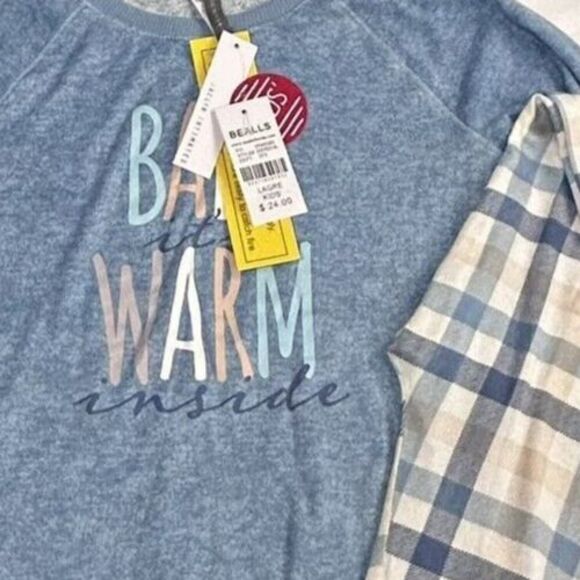 Jaclyn Intimates "Baby it's Warm Inside" Boy's 2 Pcs Pajama Set Christmas Large - Picture 13 of 13